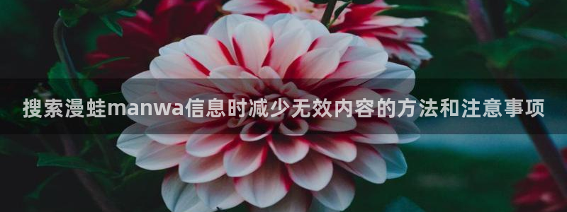 羞羞漫画漫画推荐大全:搜索漫蛙manwa信息时减少无效内容的方法和注意事项